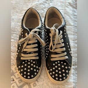 Steve Madden black studded sneakers